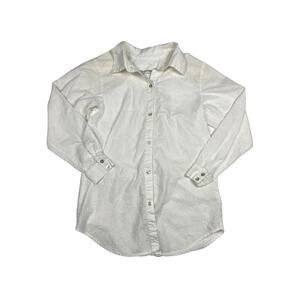 Four Three Seven Organic Linen Button Down Shirt in White